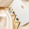 Triangular Shape Drop Earrings Tempered Stone Stud Earrings & Circular Shape Earrings Shop Online Now.
