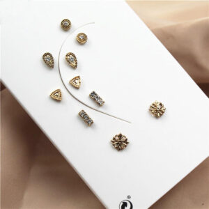 Multi Shape Stud Earrings Set