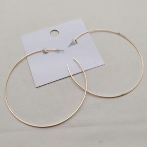 Buy Online Open Hoop Gold Color Big Earrings in Pakistan 