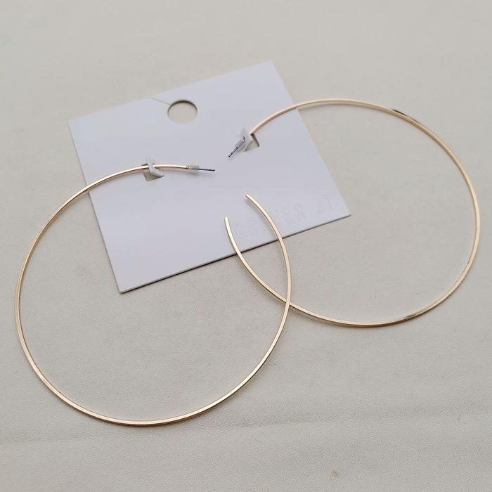 Women Girl Titanium Stainless Steel Classic Gold and Silver Twist Hoop  Earring | eBay